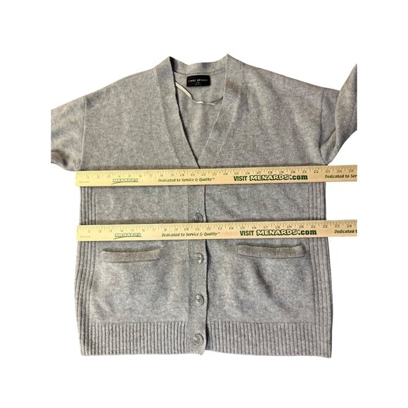 Lane Bryant Boyfriend Cardigan Womens 18/20 Gray 100% Cashmere Used - Picture 10 of 12